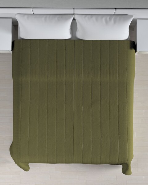 Cuvertura matlasata cu model culoare verde Țesătură împletitură