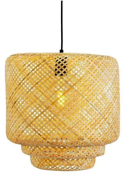 Lustră Pendul Dyberg Larsen, Boom, reglabil, Lemn, Camera de zi, Bamboo, Scandinavă