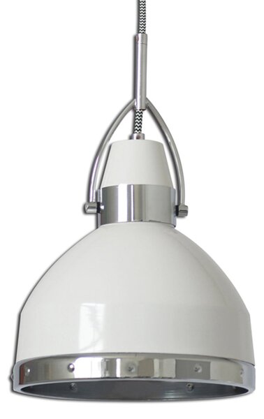 Näve Lampă suspendată albă Britta design industrial, reglabil, Alb, Bucătărie, Metal, Design industrial