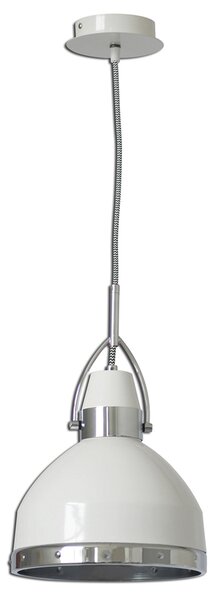 Näve Lampă suspendată albă Britta design industrial, reglabil, Alb, Bucătărie, Metal, Design industrial