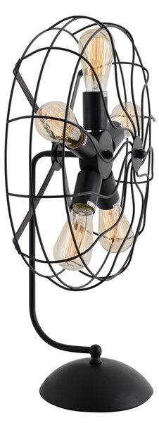Näve Lampă de masă cu 5 becuri Ruby, Negru, Camera de zi / sufragerie, Metal, Design industrial