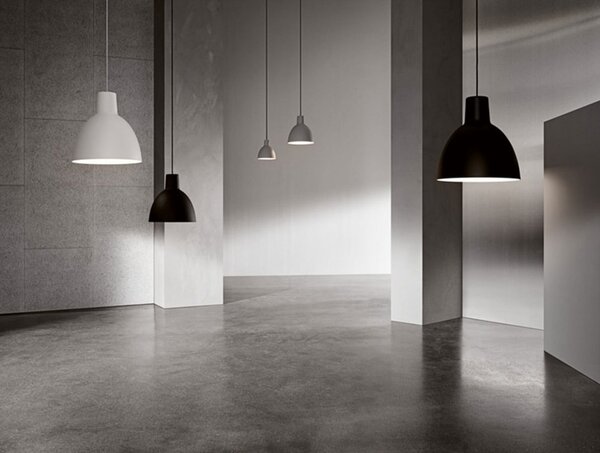 Louis Poulsen Lampă suspendată Toldbod 250 albastru-gri, reglabil, Albastru, Camera de zi / sufragerie, Aluminiu, Design