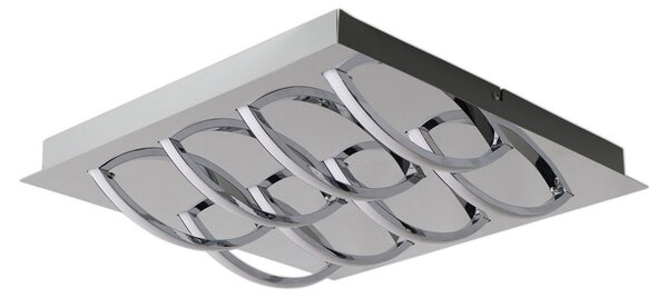Näve Plafonieră LED Manchester 8 becuri, reglabil, Metalic, Camera de zi / sufragerie, Metal, Modern