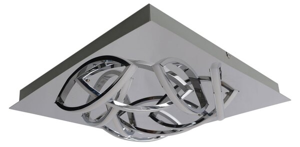 Näve Plafonieră LED Manchester 9 becuri, reglabil, Metalic, Camera de zi / sufragerie, Metal, Modern