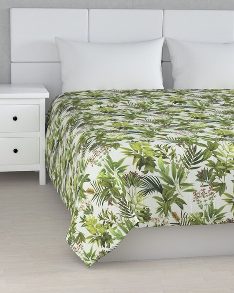 Cuvertura matlasata cu model culoare verde Țesătură cu model