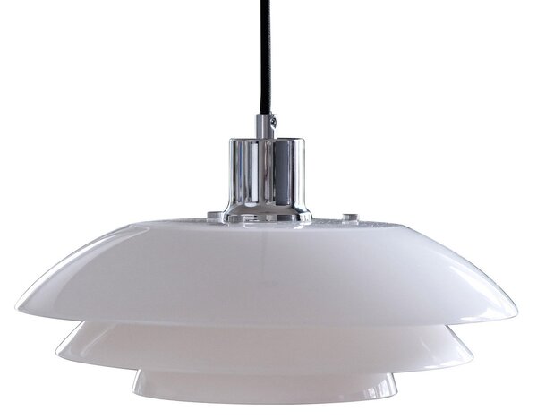 Lustră Pendul Dyberg Larsen, DL31, reglabil, Alb, Camera de zi, Sticlă, Scandinavă