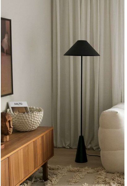 Globen Lighting lampadar Cannes, negru, înălțime 140 cm, Negru, Camera de zi / sufragerie, Metal, Design
