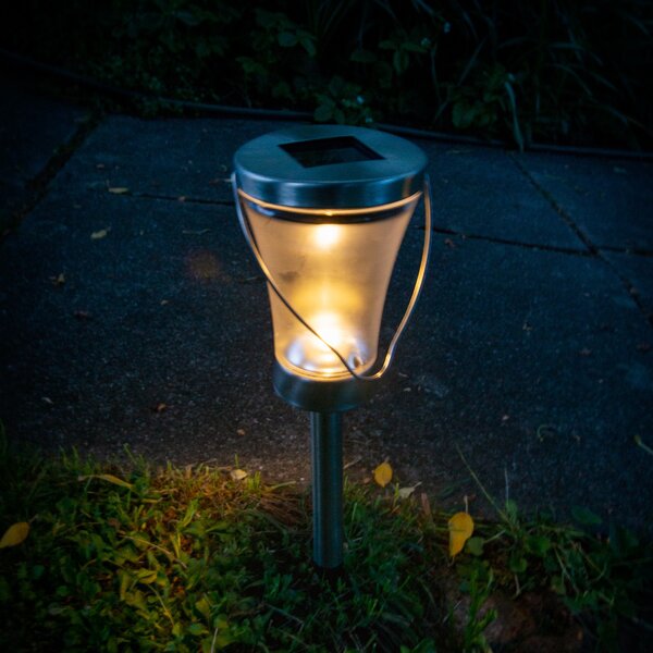 Näve Lampă LED solară decor 5146408 cu crampon, set 8x, Metalic, Metal
