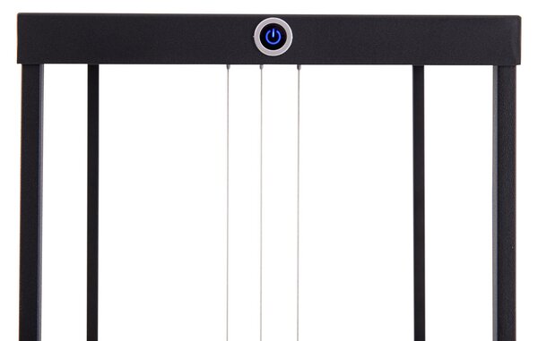 Näve Lampă podea LED Tripoli dimabilă 3 trepte, bec., reglabil, Negru, Camera de zi / sufragerie, Metal, Modern