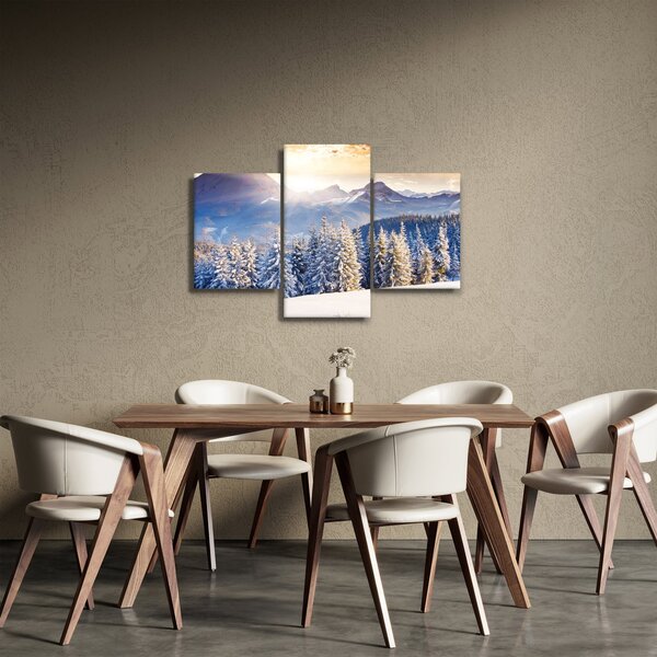 Tablou - Peisaj montan în timpul iernii (90x60 cm)