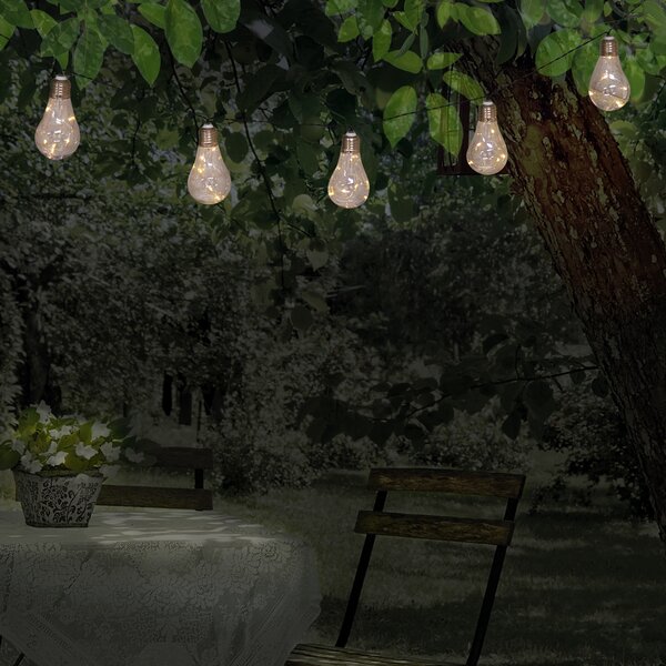 Näve Ghirlandă luminoasă bec LED, 10 fluxuri, Transparent, Plastic