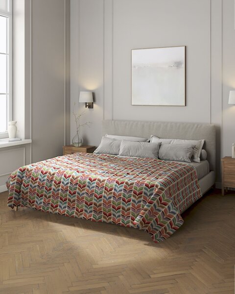 Cuvertura matlasata cu model culoare multicolor Țesătură împletitură, cu model