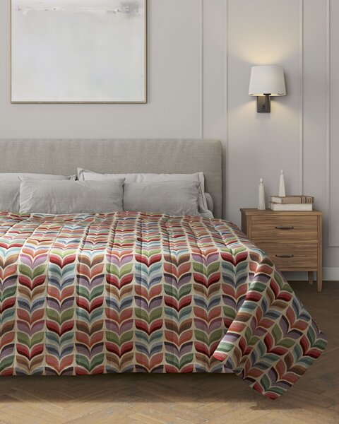 Cuvertura matlasata cu model culoare multicolor Țesătură împletitură, cu model