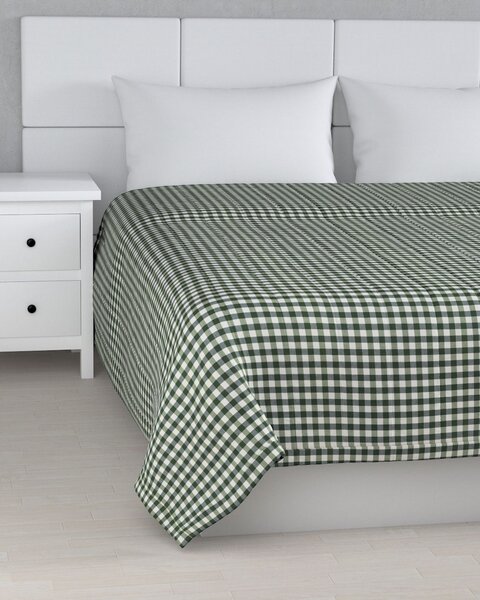 Cuvertura matlasata cu model culoare verde Țesătură cu model