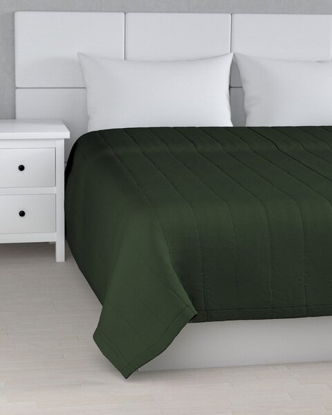Cuvertura matlasata cu model culoare verde