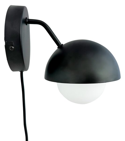 Lampă de perete Dyberg Larsen, Rose, Negru, Camera de zi, Metal, Design