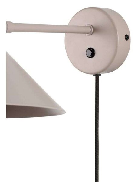 Globen Lighting Aplică de perete Cannes, bej, Ø 20 cm, Bej, Camera de zi / sufragerie, Metal, Scandinavă, Soclu de perete jos