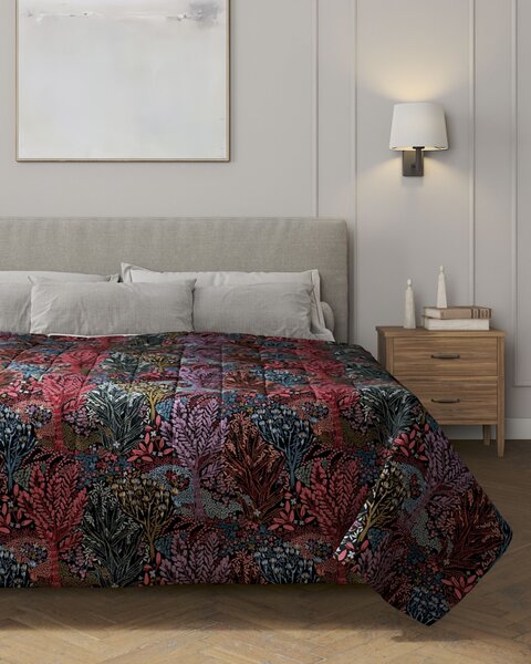 Cuvertura matlasata cu model culoare multicolor Țesătură împletitură, cu model
