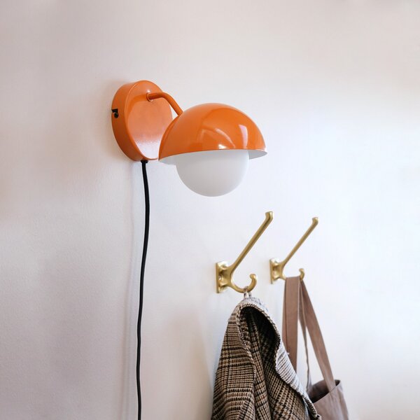 Lampă de perete Dyberg Larsen, Rose, Portocaliu, Camera de zi, Metal, Design
