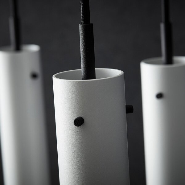 Lustră Pendul FRANDSEN, FM2014, reglabil, Alb, Camera de zi, Metal, Design