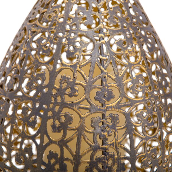 Näve Lampă decorativă LED 5283758 cu efect de flacără, Auriu / Alamă, Metal, Marocan / Oriental