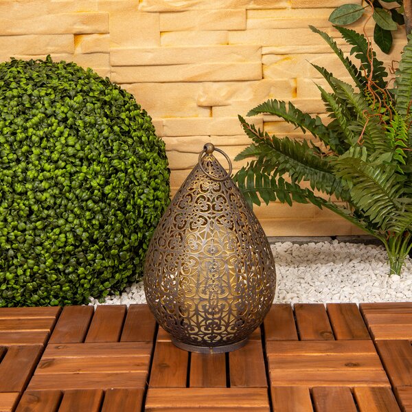 Näve Lampă decorativă LED 5283758 cu efect de flacără, Auriu / Alamă, Metal, Marocan / Oriental