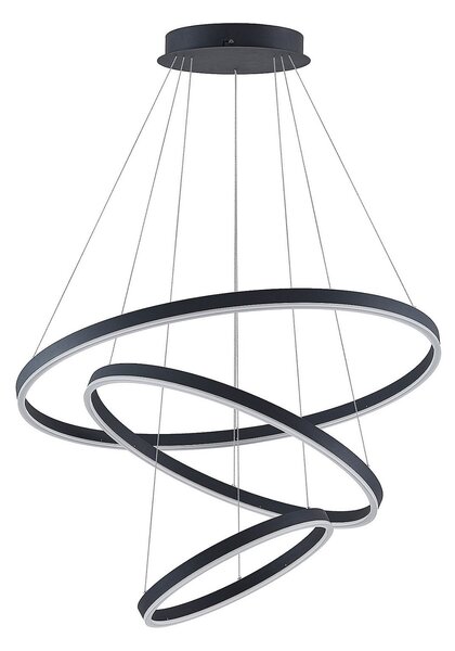 Lustră Pendul Arcchio, Albiona, reglabil, Negru, Camera de zi, Metal, Modern