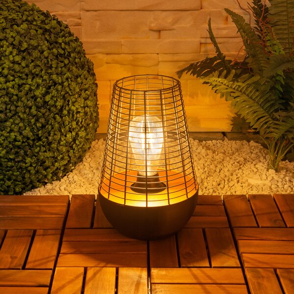 Näve Lampă decorativă LED 5283522, cu baterie, Maro / Rugină, Metal