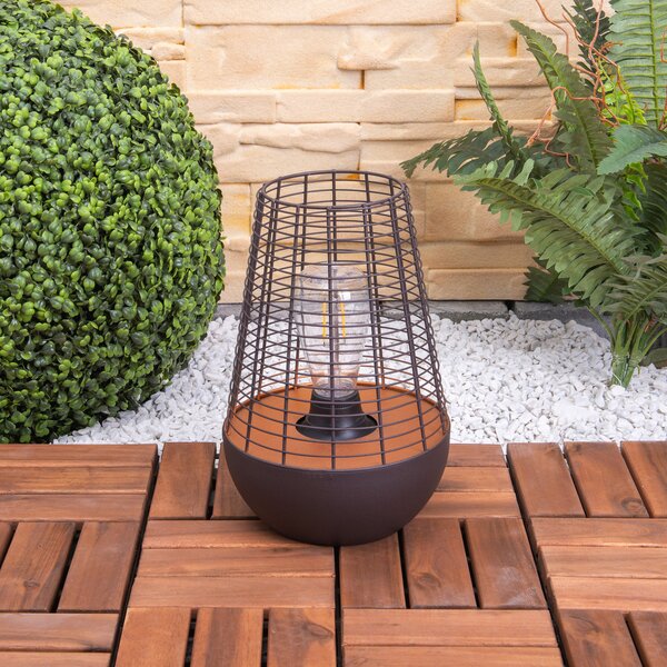 Näve Lampă decorativă LED 5283522, cu baterie, Maro / Rugină, Metal