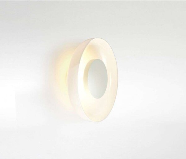 MARSET Aplică LED Aura Plus, Ø 25 cm, opal, Alb, Camera de zi / sufragerie, Sticlă, Design