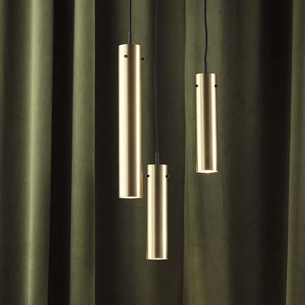 Lustră Pendul FRANDSEN, FM2014, reglabil, Auriu / Alamă, Camera de zi, Alamă, Design