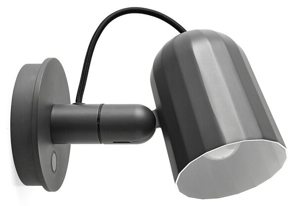 Lampă de perete HAY, Noc Wall Button, Gri, Camera de zi, Metal, Design