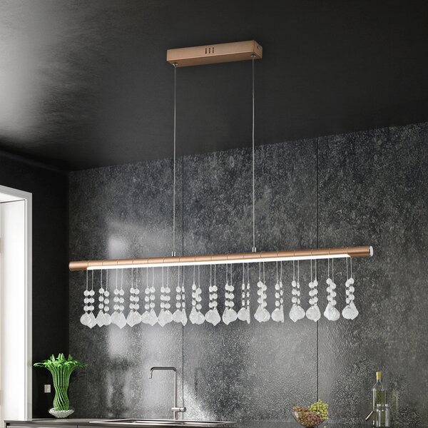 Näve Lampă susp. LED Nobilis, dimabilă, nichel satinat, reglabil, Gri, Camera de zi / sufragerie, Metal, Modern