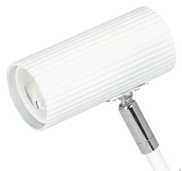 Globen Lighting Lampă cu clemă Hubble, albă, Alb, Camera de zi / sufragerie, Metal, Design