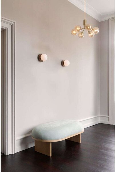 Nuura Aps Aplică de perete Liila 1 Medium, bronz/opal, IP44, G9, reglabil, Bronz / Alamă Veche, Baie, Metal, Design, glob