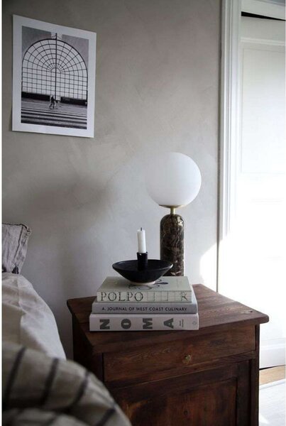 Globen Lighting Lampă de masă Torrano, maro, înălțime 53 cm, Maro / Rugină, Camera de zi / sufragerie, Sticlă, Design, glob