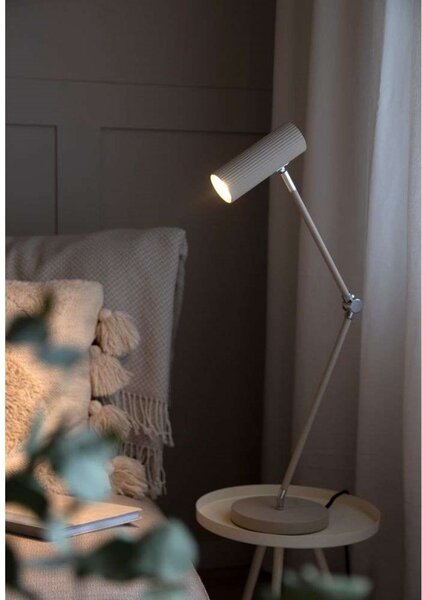 Globen Lighting Lampă de masă Hubble READ, bej, înălțime 45, Bej, Camera de zi / sufragerie, Metal, Design, Birou de masă