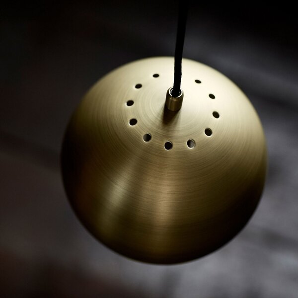 Lustră Pendul FRANDSEN, Ball, reglabil, Bronz / Alamă Veche, Camera de zi, Metal, Design