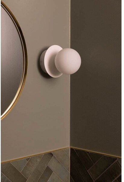 Globen Lighting aplică de perete ART DECO, alb/alb, Ø 16 cm, IP44, reglabil, Alb, Camera de zi / sufragerie, Metal, Design, glob