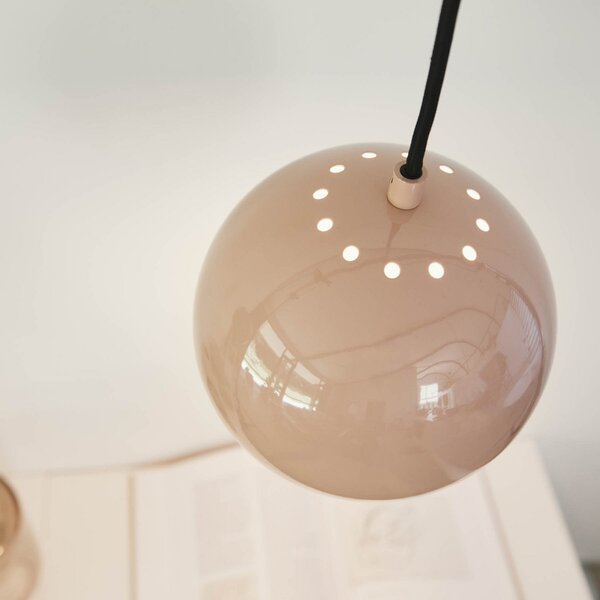 Lustră Pendul FRANDSEN, Ball, reglabil, Bej, Camera de zi, Metal, Design