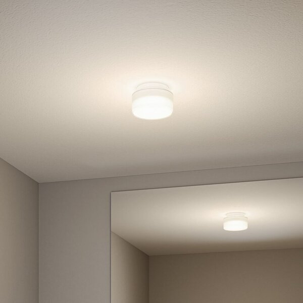 Paulmann plafonieră LED Maro, alb, Ø 16 cm, IP44, Alb, Baie, Plastic, Modern