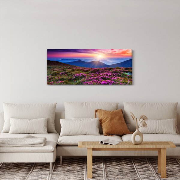 Tablou - Munte înflorit peisaj (120x50 cm)