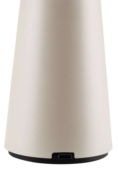 Globen Lighting Lampă de masă cu baterie Cannes, bej, 26 cm IP44, reglabil, Bej, Camera de zi / sufragerie, Plastic, Scandinavă