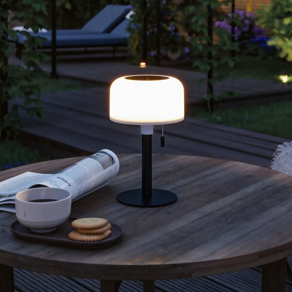 Paulmann Lampa de masă solară cu LED Bartja, negru, IP44 dimabil, reglabil, Negru, Camera de zi / sufragerie, Plastic, Modern, Lumini solare