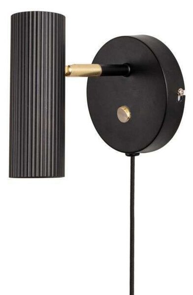 Globen Lighting Aplică de perete Hubble, negru, Negru, Camera de zi / sufragerie, Metal, Design, Spot de perete