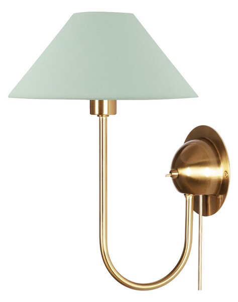 Globen Lighting aplică de perete IRIS, verde, înălțime 32 cm, Verde, Camera de zi / sufragerie, Țesătură / Textil, Vintage, Priză de perete top