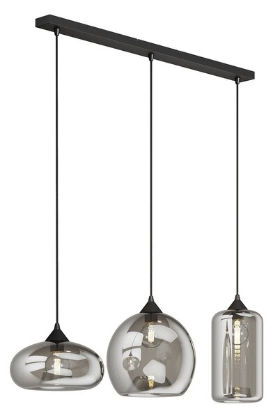 Lustră Pendul Lindby, Marla, reglabil, Gri, Camera de zi, Metal, Modern