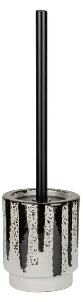 Perie de WC alb-negru din ceramică Subiza – Wenko