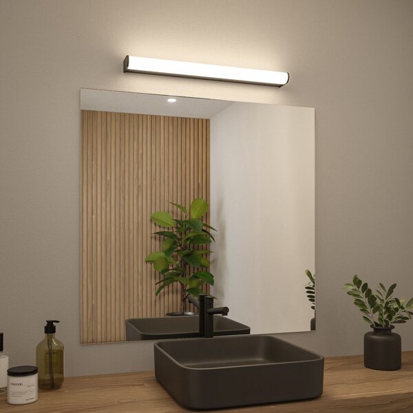 Paulmann aplică de perete LED Arneb, negru, 59 cm 3.000 K IP44, Negru, Baie, Aluminiu, Modern