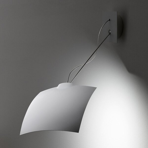 Lampă de perete Ingo Maurer, 18 x 18, reglabil, Alb, Camera de zi, Metal, Design